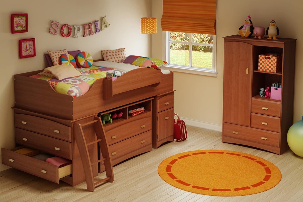 Детская кровать с 3 лет с комодом
